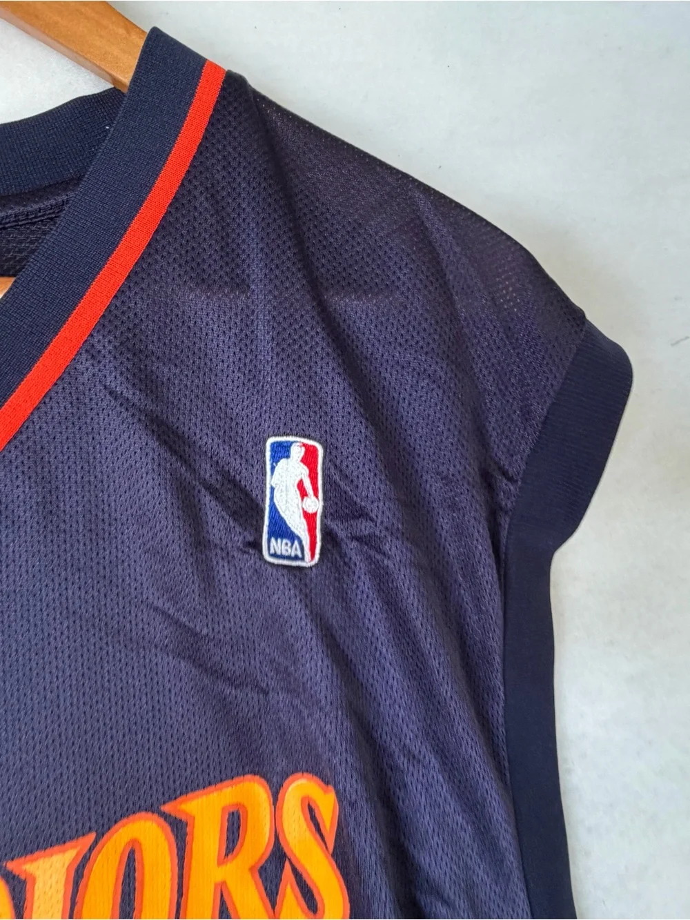 Vintage Golden State Warriors Basketball Jersey Blue Stephen Jackson Adidas L